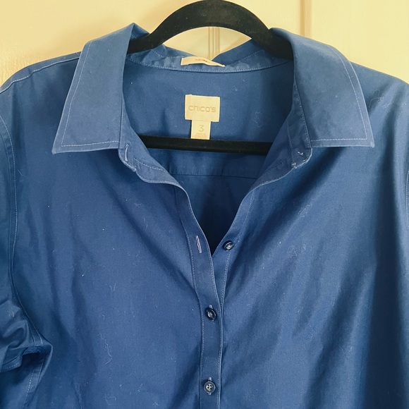 Chico’s royal blue blouse - Picture 5 of 8